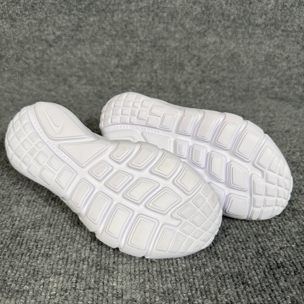 Nike Kids Girls 1Y Flex Runner Shoes Sneakers White Violet Slip On DJ6040-101 - Picture 6 of 7